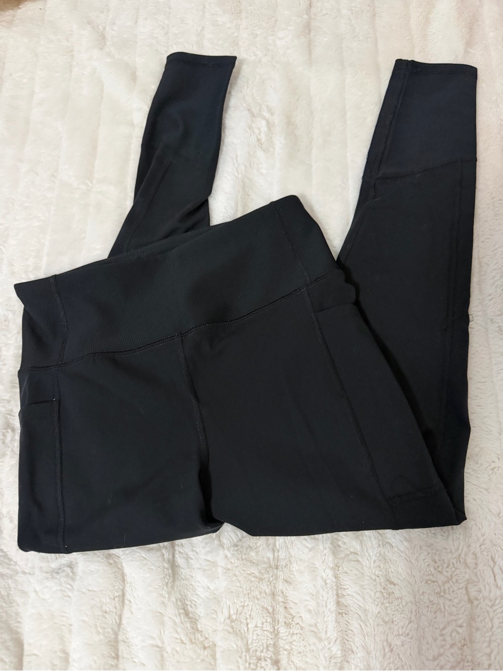 Source Unknown Black Kids Active Leggings with Pockets